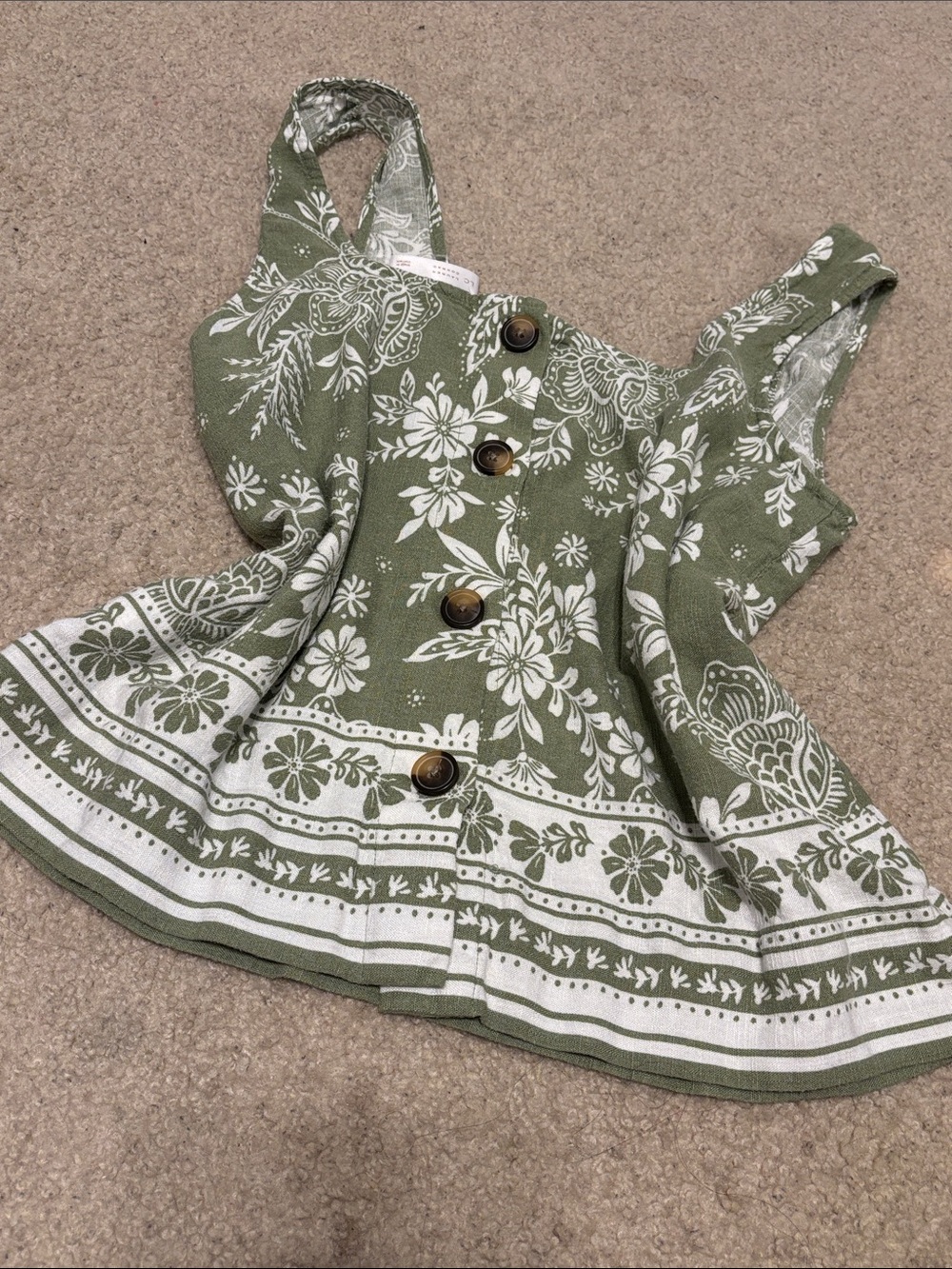Green Floral Tank Top - Picture 5 of 6